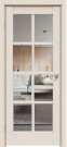 Дверь межкомнатная Concept-636 ПВХ, Магнолия, остекленная, прозрачное, царговая