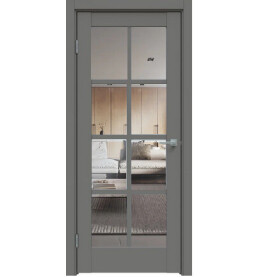 Дверь межкомнатная Concept-636 МДФ, ПВХ, Медиум грей, остекленная, прозрачное, царговая