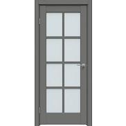 Дверь межкомнатная "Concept-636" Медиум грей стекло Сатинат белый