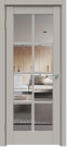 Дверь межкомнатная Concept-636 ПВХ, Шелл грей, остекленная, прозрачное, царговая