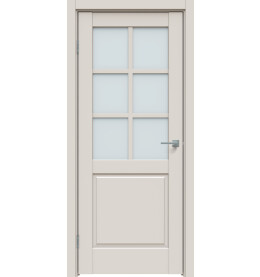 Дверь межкомнатная Concept-638 ПВХ, Лайт грей, остекленная, сатинат белый, царговая