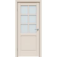 Дверь межкомнатная Concept-638 ПВХ Магнолия, остекленная, сатинат белый, царговая