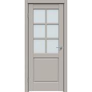 Дверь межкомнатная "Concept-638" Шелл грей, стекло Сатинат белый