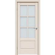 Дверь межкомнатная Concept-640 ПВХ Магнолия, остекленная, сатинат белый, царговая