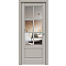 Дверь межкомнатная Concept-640 ПВХ, Шелл грей, остекленная, прозрачное, царговая