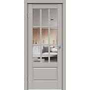 Дверь межкомнатная Concept-641 ПВХ, Шелл грей, остекленная, прозрачное, царговая