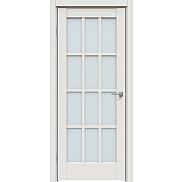 Дверь межкомнатная Concept-642 ПВХ Белоснежно матовый, остекленная, прозрачное, царговая