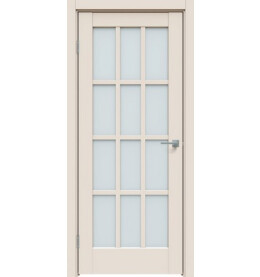 Дверь межкомнатная Concept-642 ПВХ, Магнолия, остекленная, прозрачное, царговая