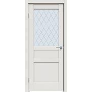 Дверь межкомнатная "Concept-644" Белоснежно матовый, стекло Ромб