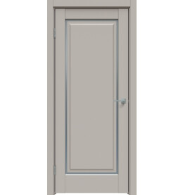 Дверь межкомнатная Concept-651 ПВХ, Шелл грей, остекленная, сатинат белый, царговая