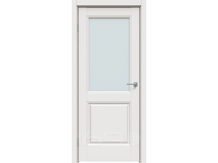 ДП  Concept-657 Белоснежно матовый, Стекло прозрачное 200х90