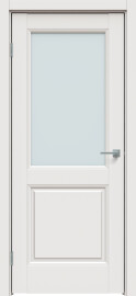 Дверь межкомнатная Concept-657 высота 230 ПВХ Белоснежно матовый, остекленная, прозрачное, кромка нет, царговая