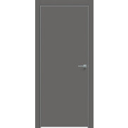 Дверь межкомнатная Concept-701 ПВХ Медиум грей, глухая, кромка матовый хром, каркасно-щитовая