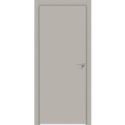 Дверь межкомнатная Concept-701 ПВХ Шелл грей, глухая, кромка алюминиевая матовый хром, каркасно-щитовая