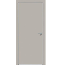 Дверь межкомнатная Concept-701 ПВХ, Шелл грей, глухая, кромка алюминиевая матовый хром, каркасно-щитовая