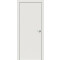 Дверь межкомнатная Concept-701 ПВХ, Белоснежно матовый, глухая, кромка алюминиевая матовый хром, каркасно-щитовая