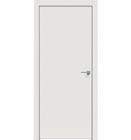 Дверь межкомнатная Concept-701 ПВХ, Белоснежно матовый, глухая, кромка алюминиевая матовый хром, каркасно-щитовая