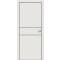 Дверь межкомнатная Concept-710 ПВХ, Белоснежно матовый, глухая, кромка алюминиевая черная матовая, каркасно-щитовая