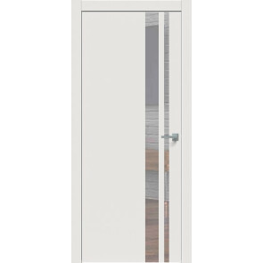 Дверь межкомнатная Concept-712 ПВХ Белоснежно матовый, зеркало, глухая, каркасно-щитовая