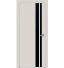 Дверь межкомнатная Concept-712 ПВХ, Лайт грей, глухая, кромка алюминиевая матовый хром, каркасно-щитовая