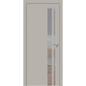 Дверь межкомнатная Concept-712 ПВХ Шелл грей, зеркало, глухая, каркасно-щитовая