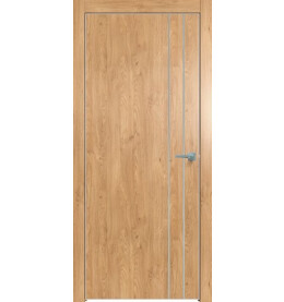 Дверь межкомнатная Future-713 ПВХ, Дуб Винчестер светлый, глухая, кромка алюминиевая матовый хром, каркасно-щитовая
