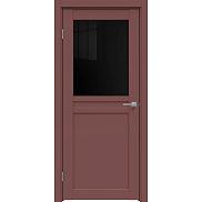 Дверь межкомнатная "Design-504" Лофт ред стекло Лакобель чёрное