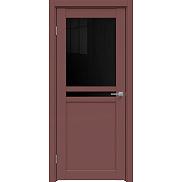 Дверь межкомнатная "Design-505" Лофт ред стекло Лакобель чёрное