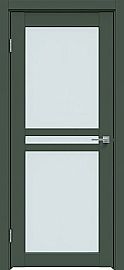 Дверь межкомнатная "Design-506" Дарк грин стекло Сатинат белый