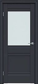 Дверь межкомнатная "Design-593" Дарк блю стекло Сатинат белый