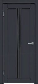 Дверь межкомнатная "Design-603" Дарк блю, стекло Лакобель чёрный