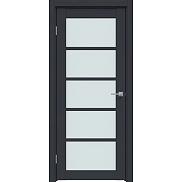 Дверь межкомнатная "Design-605" Дарк блю стекло Сатинат белый