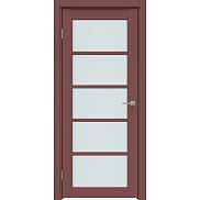 Дверь межкомнатная "Design-605" Лофт ред стекло Сатинат белый