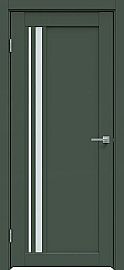 Дверь межкомнатная "Design-608" Дарк грин, стекло Сатинат белый