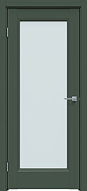 Дверь межкомнатная "Design-659" Дарк грин, стекло Сатинат белый