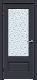 Дверь межкомнатная "Design-661" Дарк блю, стекло Ромб