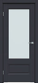 Дверь межкомнатная "Design-661" Дарк блю, стекло Сатинат белый