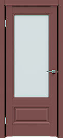 Дверь межкомнатная "Design-661" Лофт ред, стекло Прозрачное