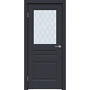 Дверь межкомнатная "Design-663" Дарк блю, стекло Ромб