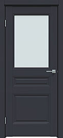 Дверь межкомнатная "Design-663" Дарк блю, стекло Сатинат белый