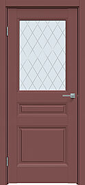 Дверь межкомнатная "Design-663" Лофт ред, стекло Ромб