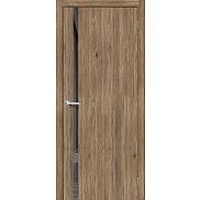 Дверь межкомнатная Браво-1.55 Экошпон Original Oak, остекленная, mirox grey, кромка abs, каркасно-щитовая