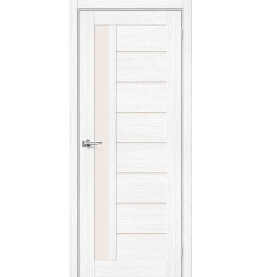 Дверь межкомнатная Браво-27 Экошпон, Snow Melinga, остекленная, magic fog, царговая