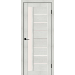 Дверь межкомнатная Браво-27 Экошпон Bianco melinga, остекленная, magic fog, царговая