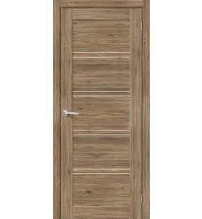 Дверь межкомнатная Браво-28 Экошпон Original Oak, остекленная, magic fog, без кромки, царговая