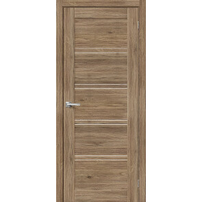 Дверь межкомнатная Браво-28 Экошпон Original Oak, остекленная, magic fog, царговая