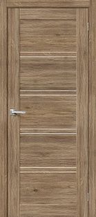 Дверь межкомнатная Браво-28 Экошпон Original Oak, остекленная, magic fog, без кромки, царговая