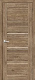 Дверь межкомнатная Браво-28 Экошпон Original Oak, остекленная, magic fog, без кромки, царговая