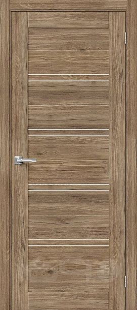 Дверь межкомнатная Браво-28 Экошпон Original Oak, остекленная, magic fog, без кромки, царговая