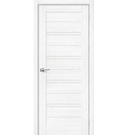 Дверь межкомнатная Браво-28 Экошпон, Snow Melinga, остекленная, magic fog, царговая